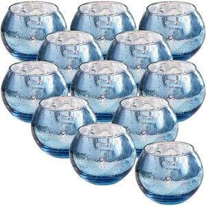 Set of 15 Blue Votive Tealight Candle Holders NEW